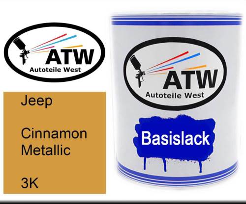 Jeep, Cinnamon Metallic, 3K: 1L Lackdose, von ATW Autoteile West.